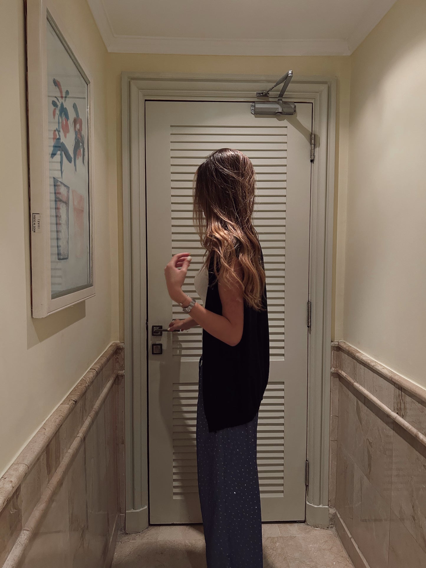 bling denim linen pants