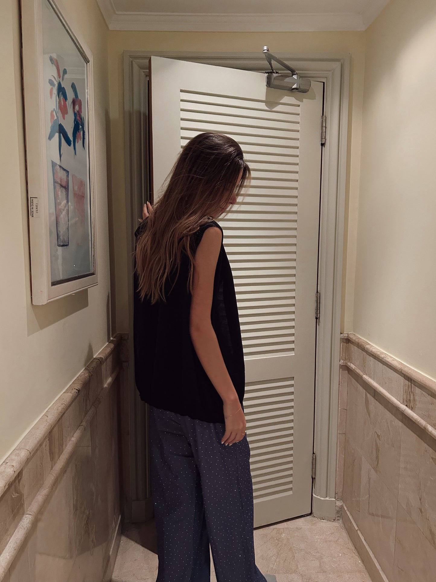 bling denim linen pants