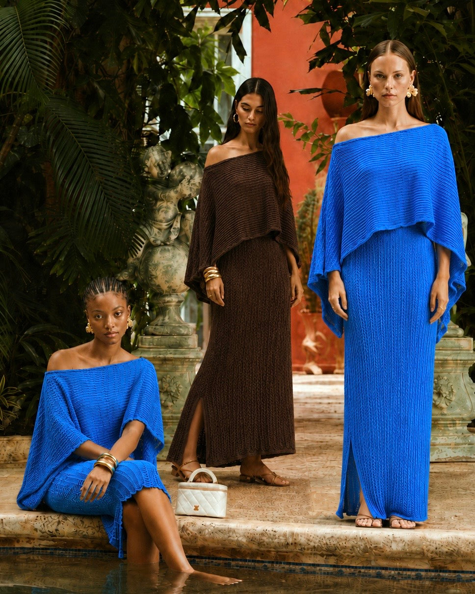 the amara knit set - royal blue