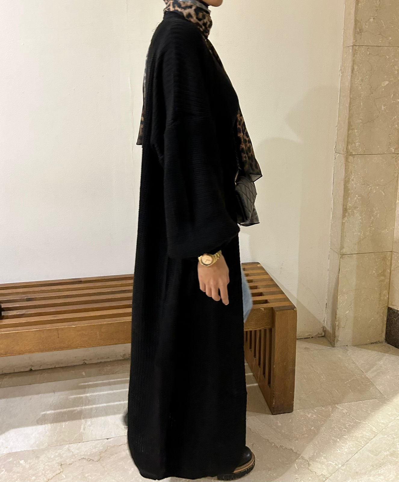 black cardigan