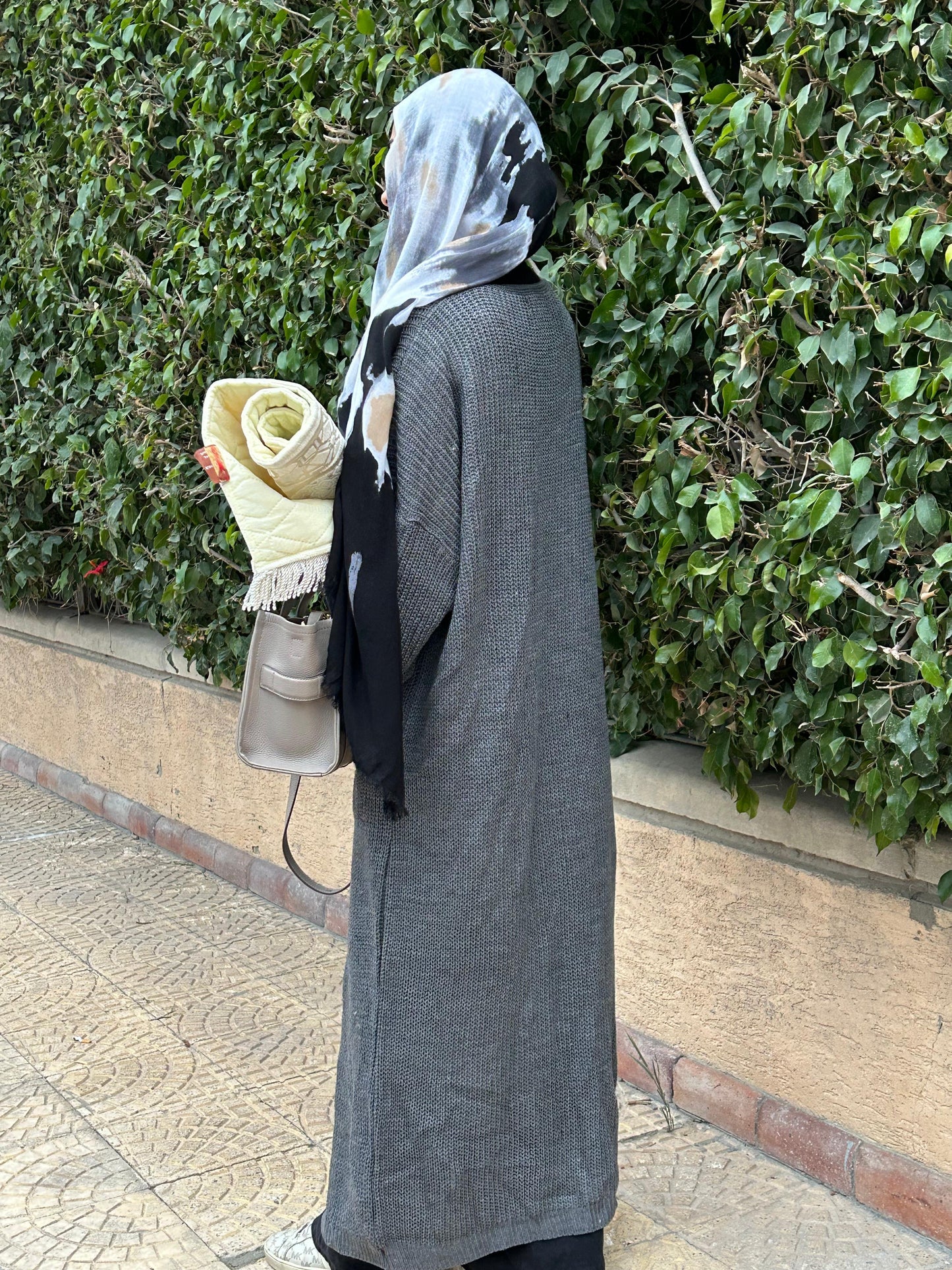 dark gray cardigan