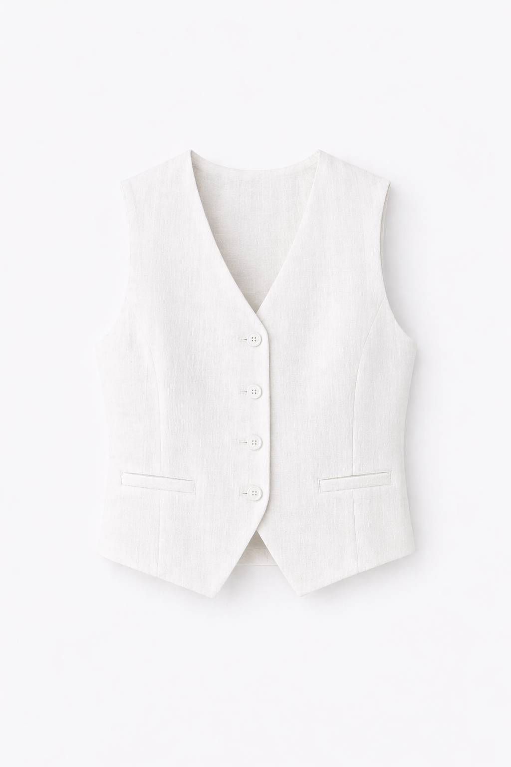 the white linen vest