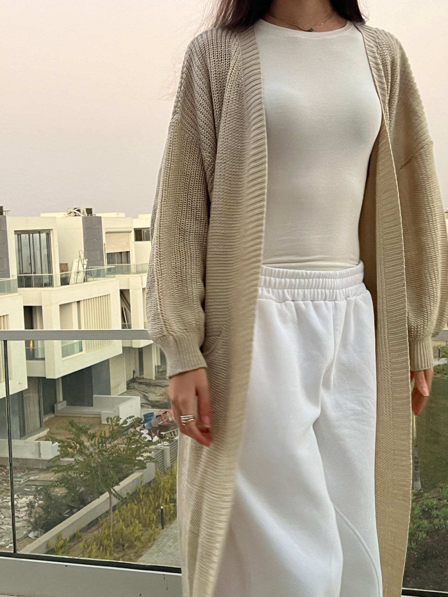 offwhite long cardigan