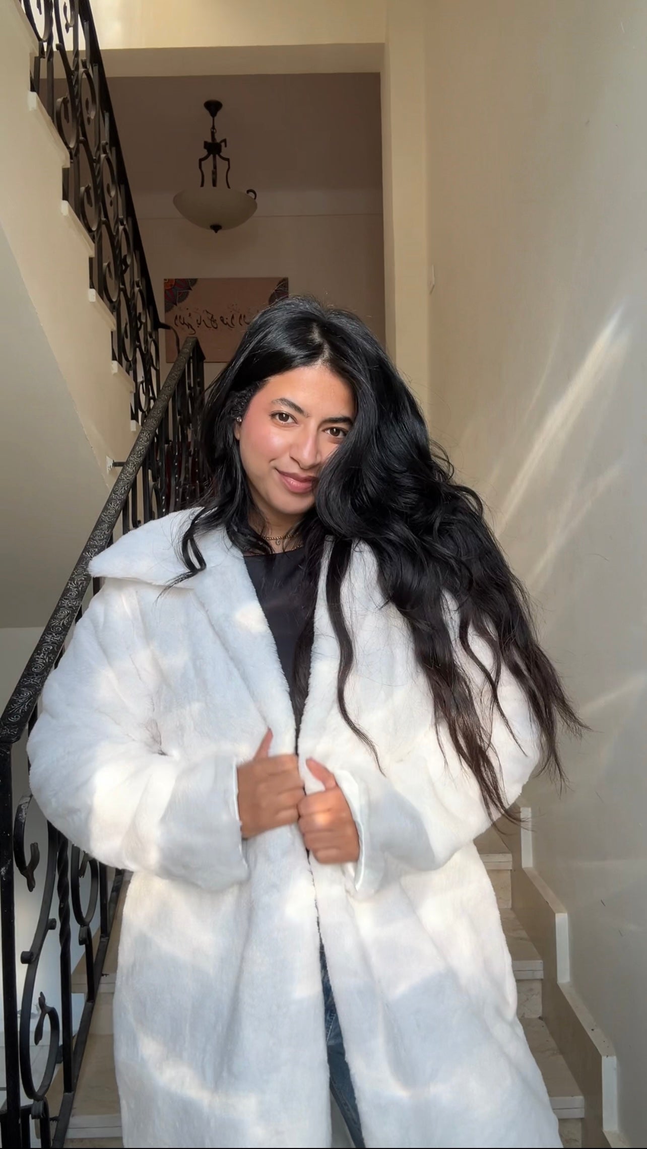 the long off-white fur