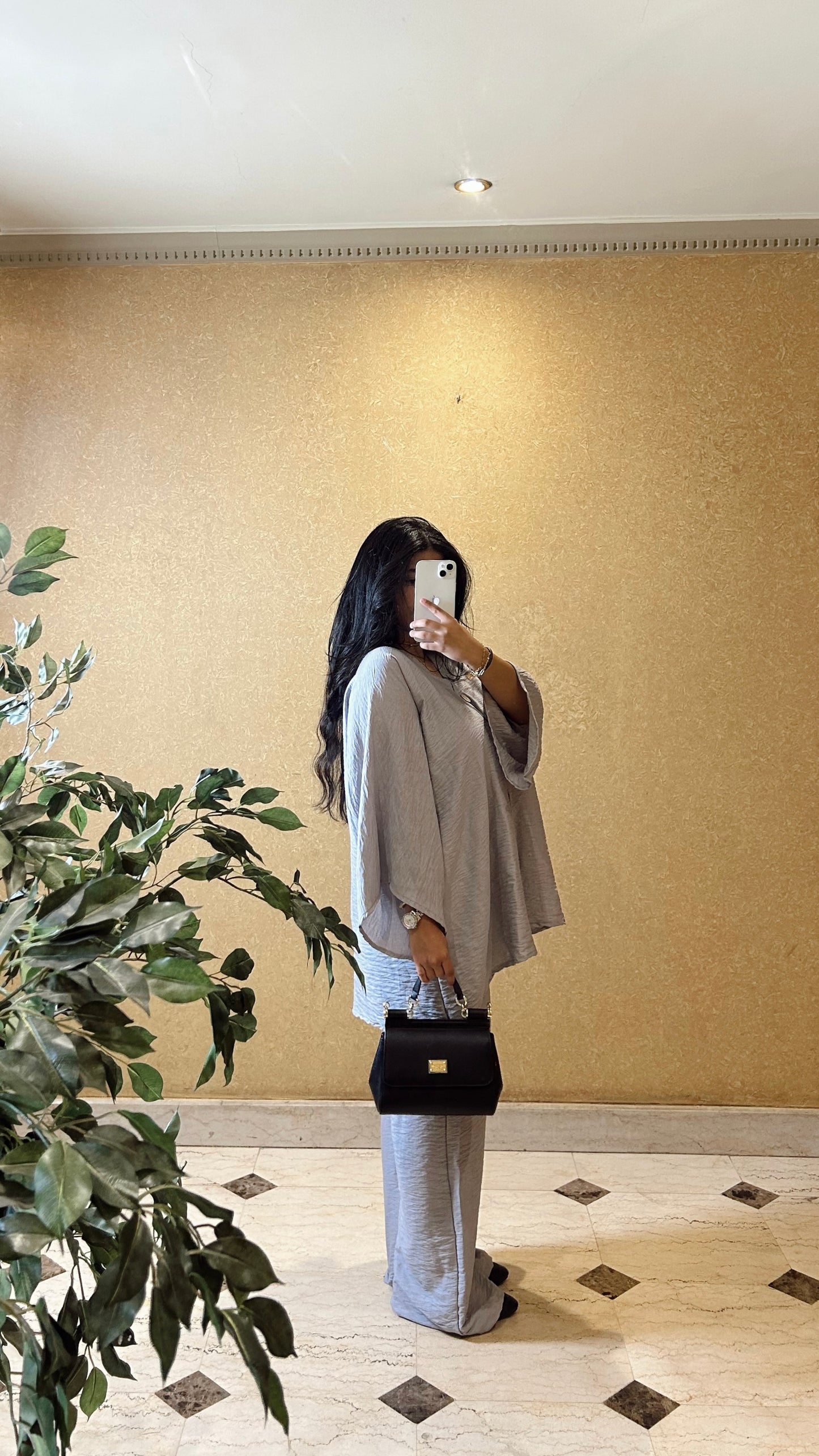 light grey linen set