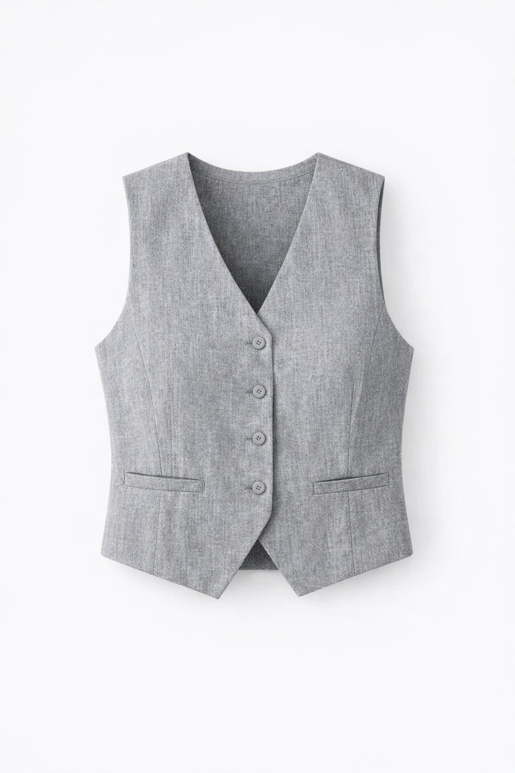 the grey linen vest