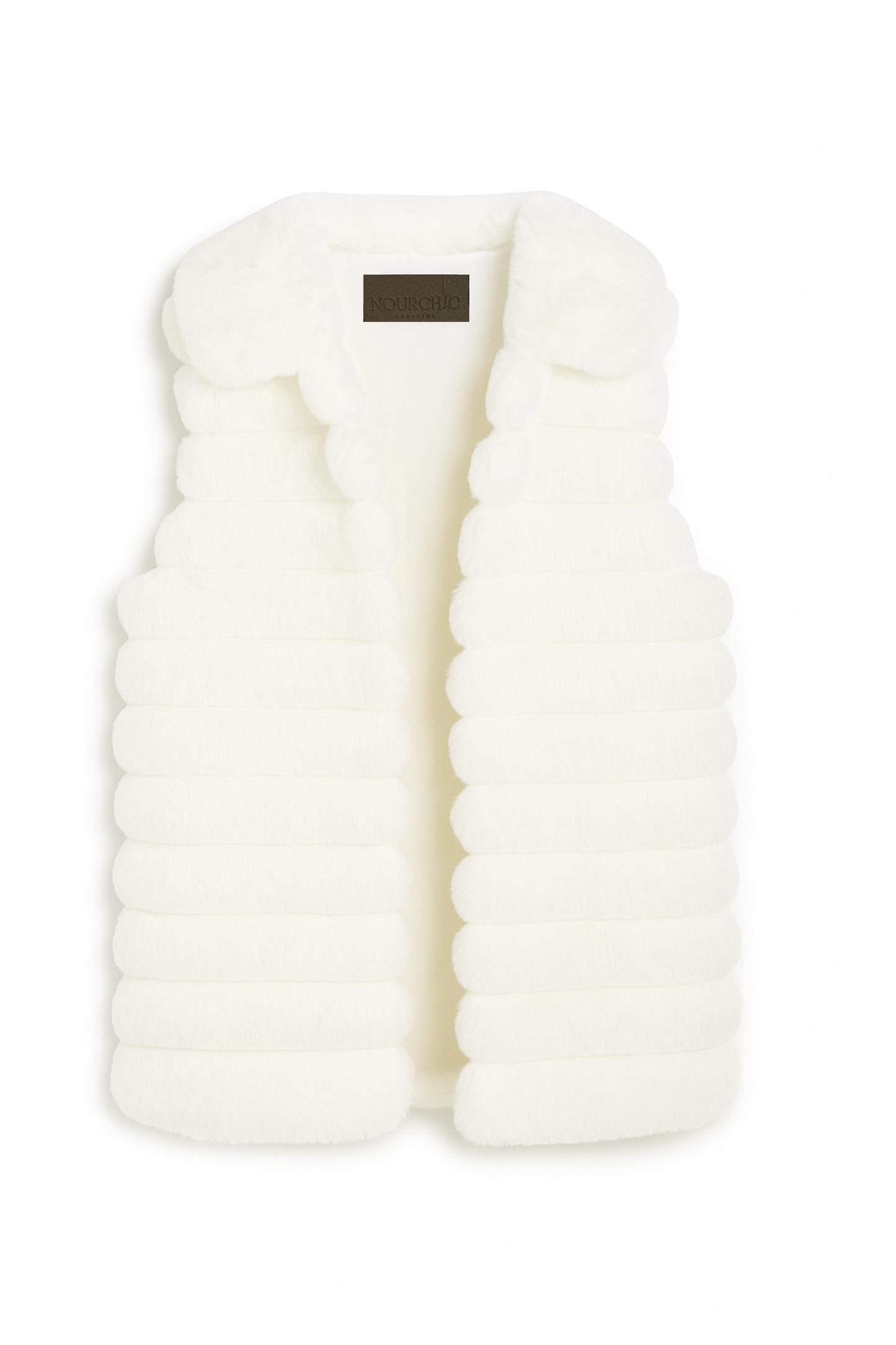 the fur off-white vest