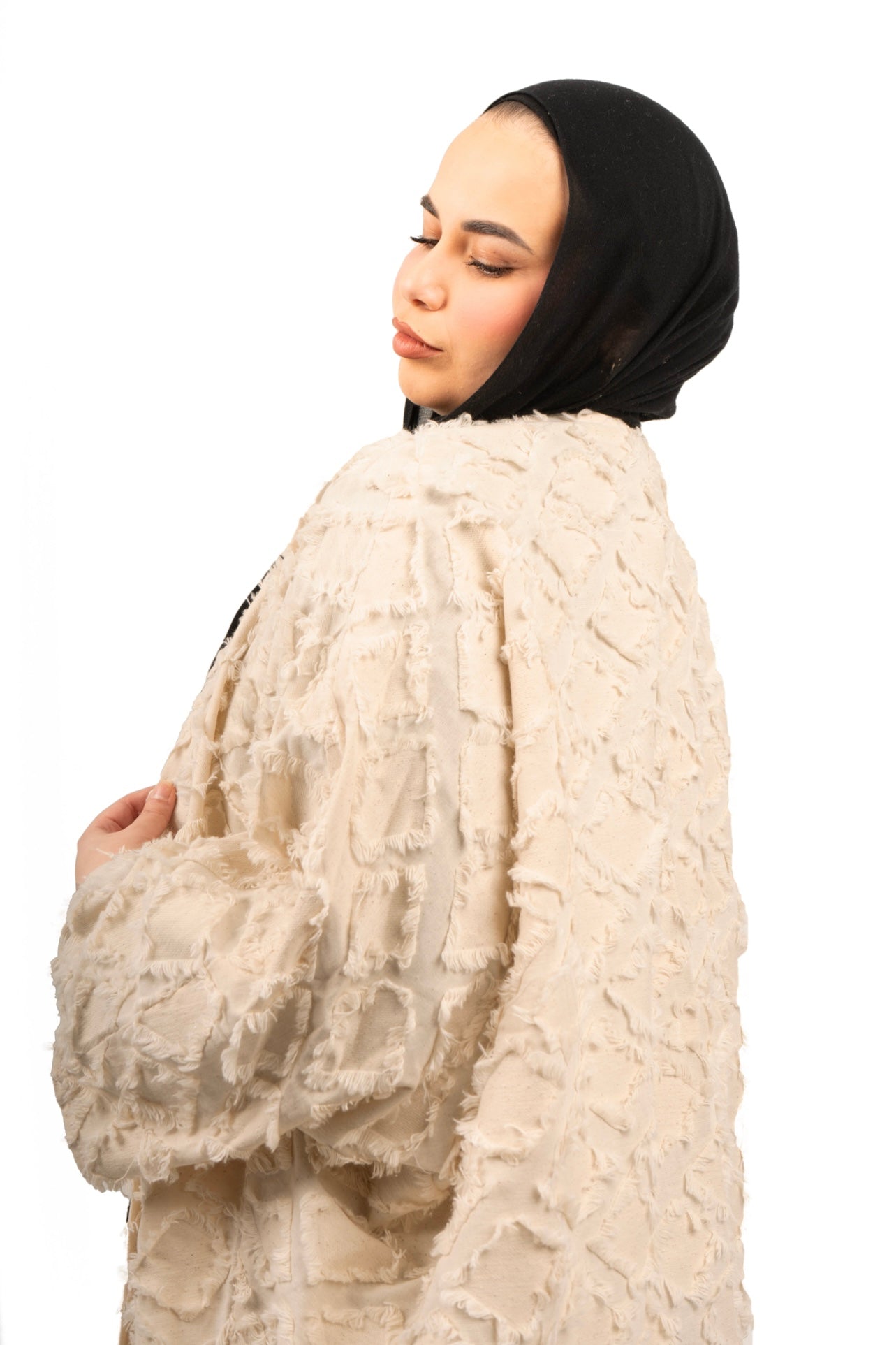 off-white abaya
