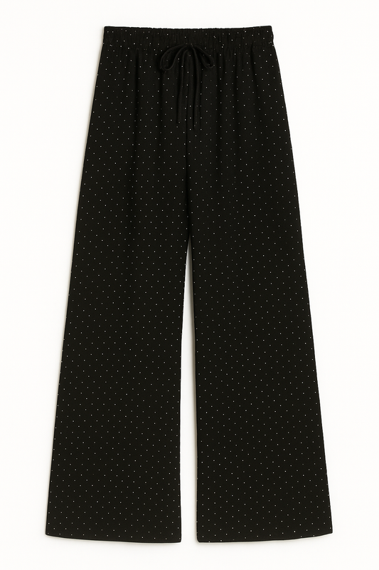 bling black linen pants