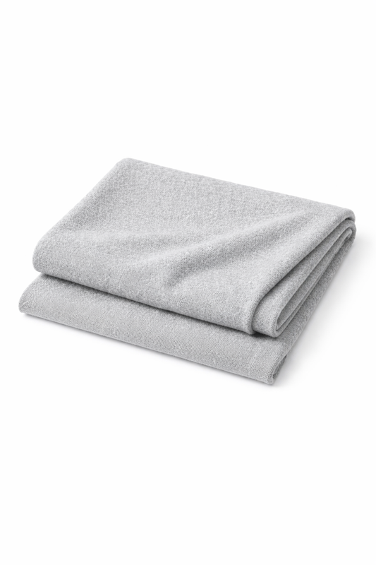 the light grey scarf