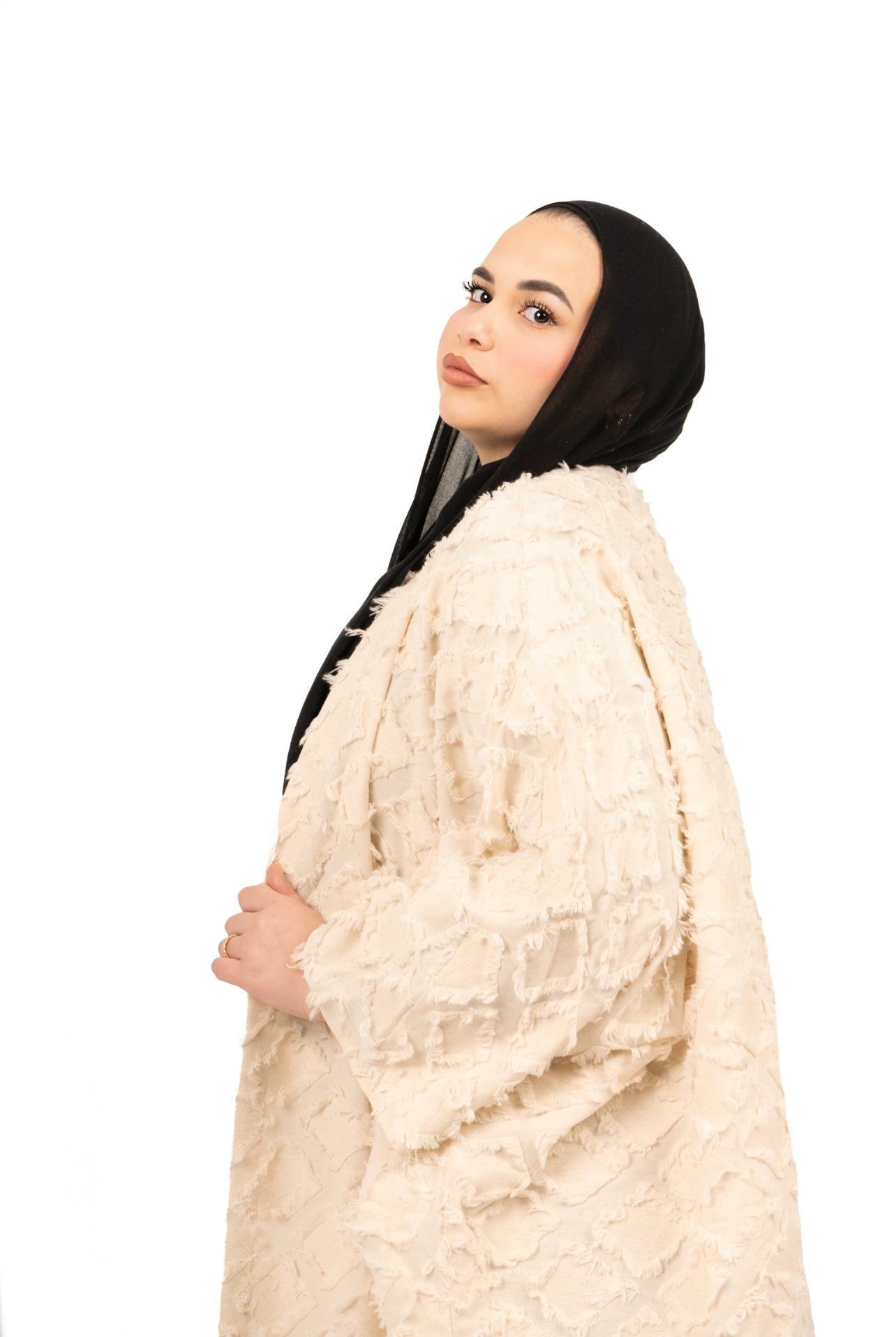 off-white abaya