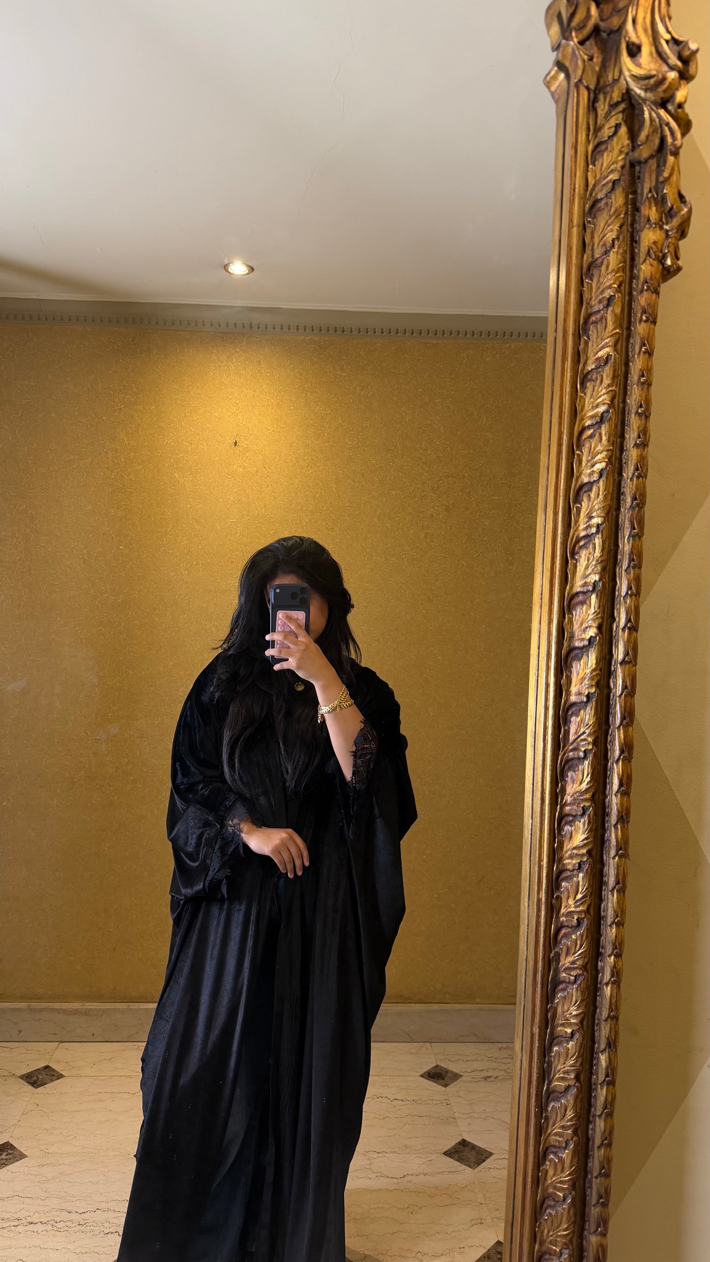the black velvet abaya