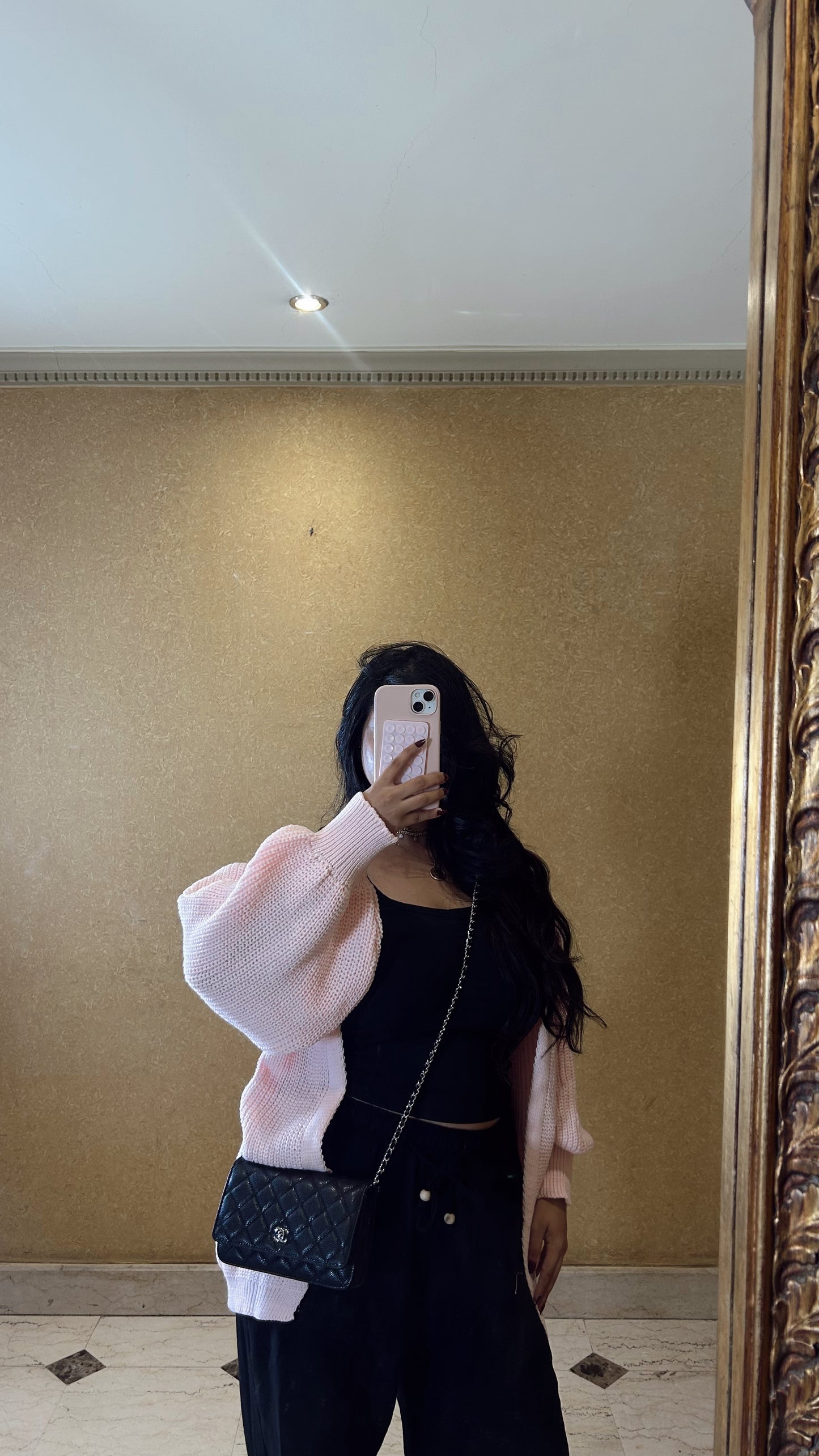 baby pink short cardigan