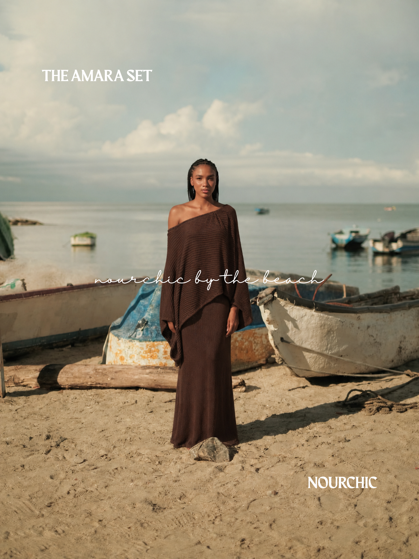 the amara knit set - dark brown