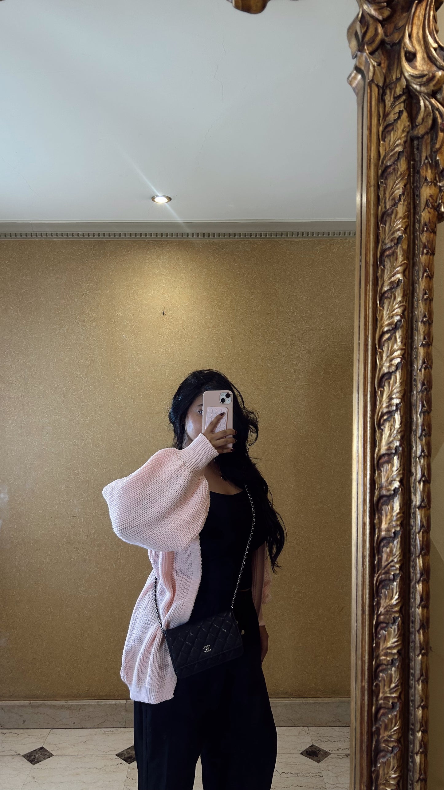 baby pink short cardigan