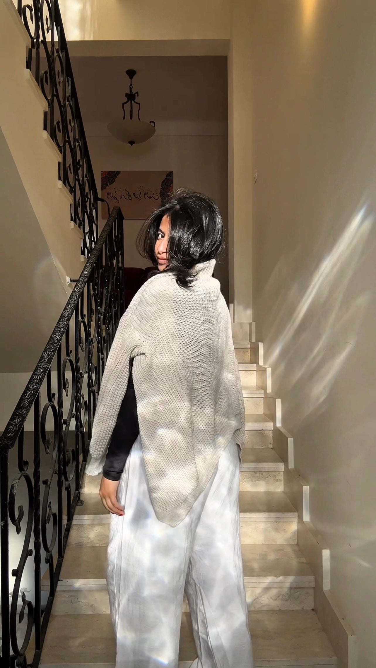 the off white short cardigan