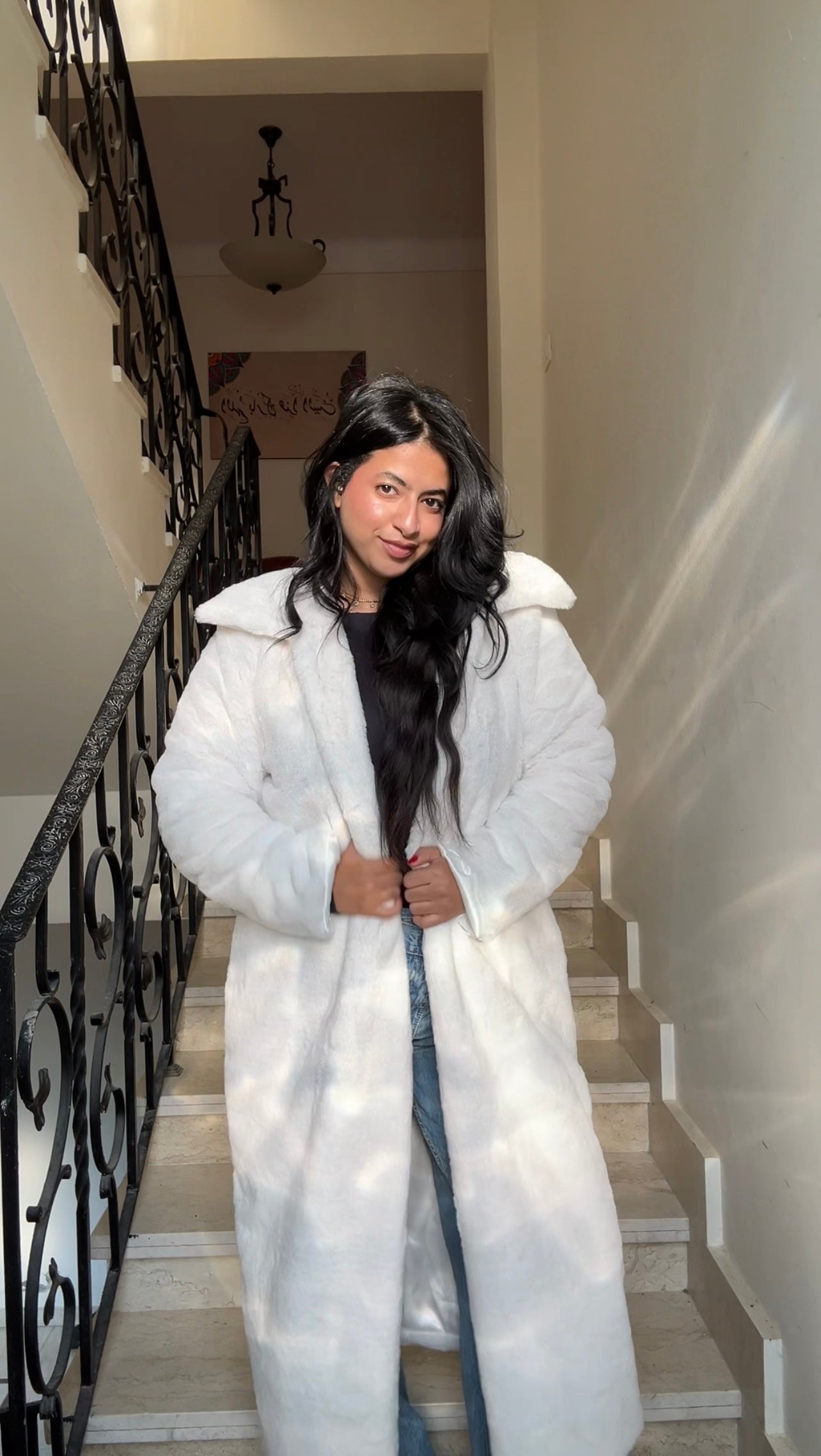 the long off-white fur