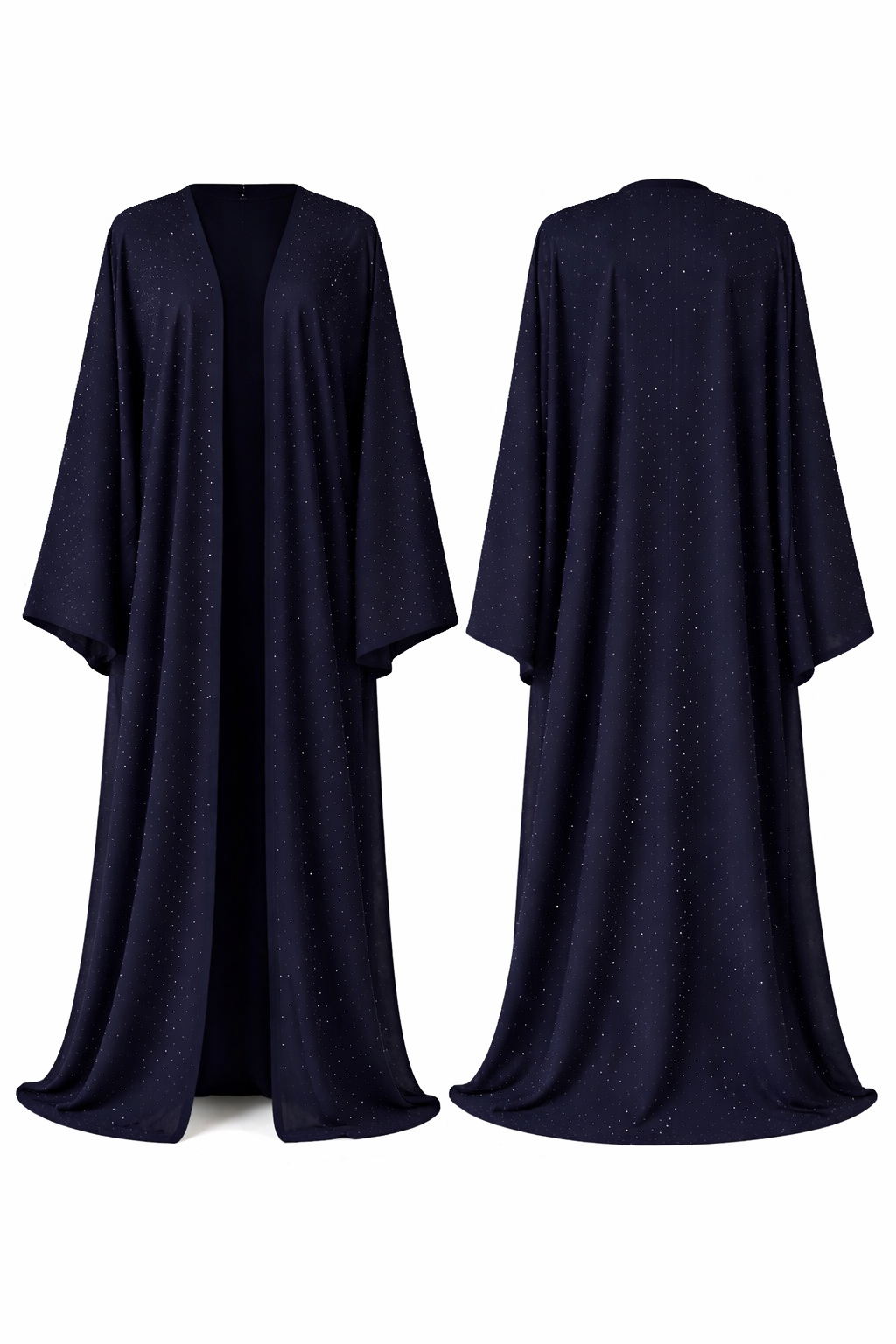the navy-blue bling abaya