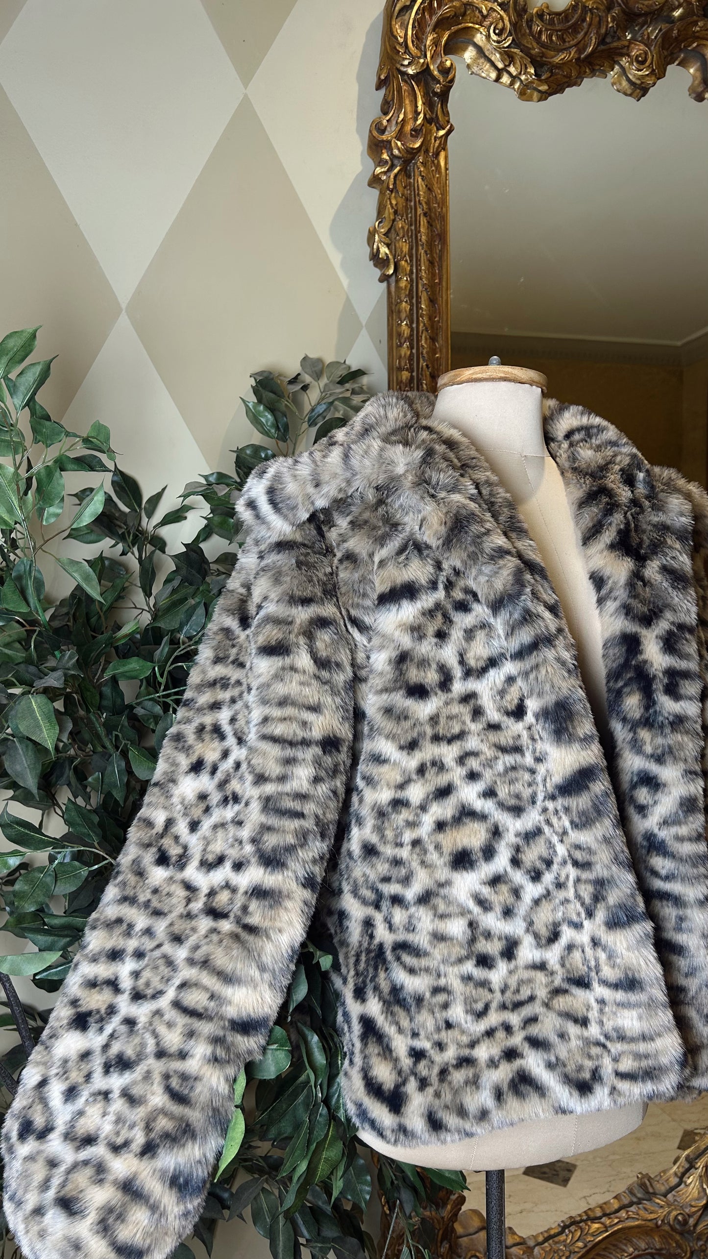 leopard fur jacket