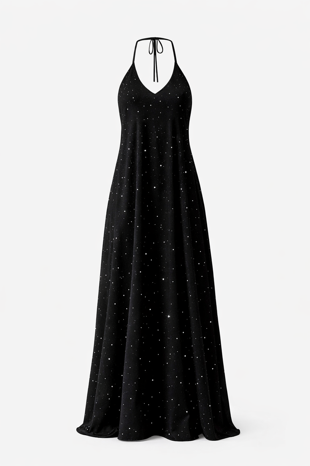 the black bling flowy dress