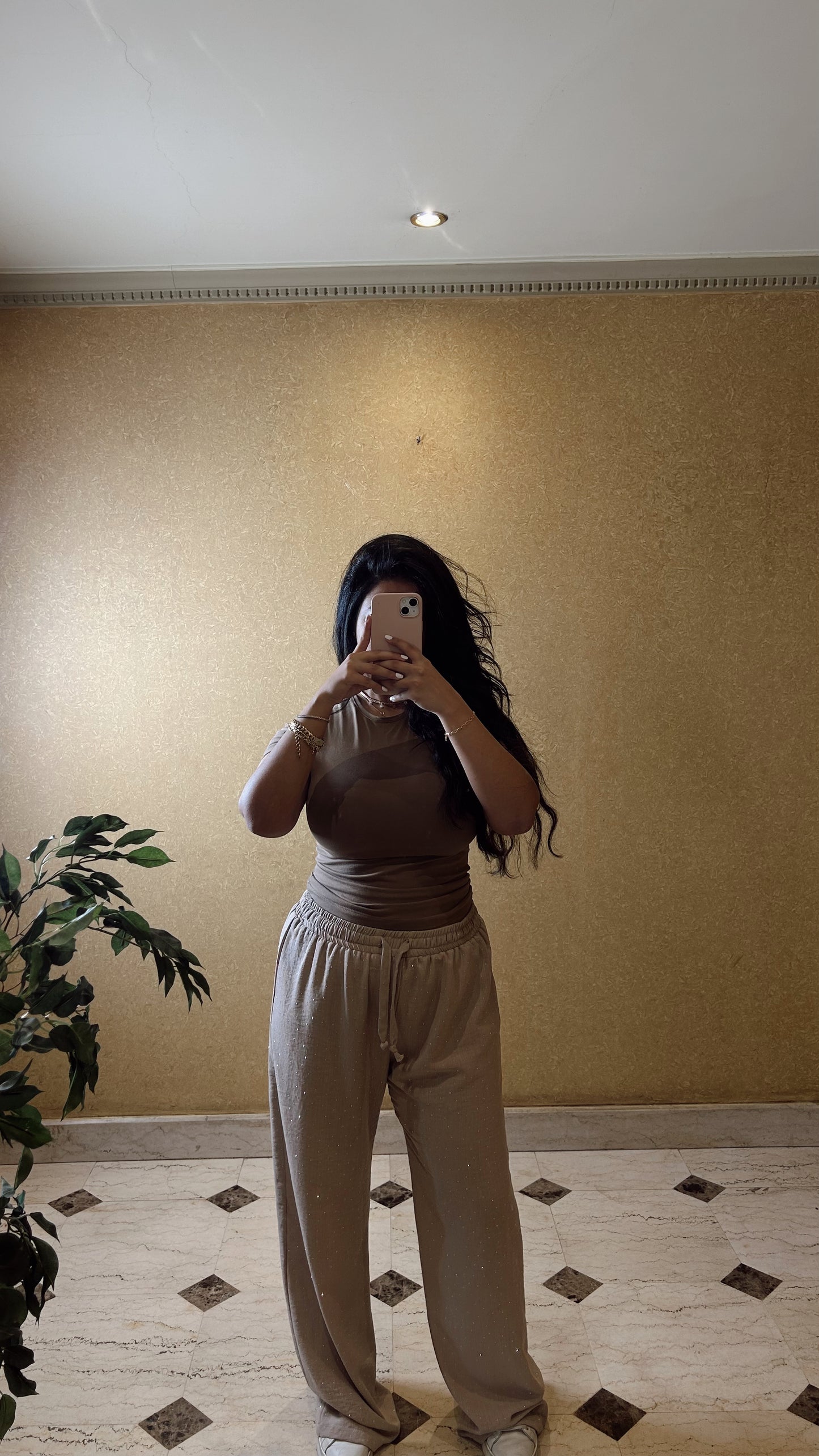 bling café linen pants