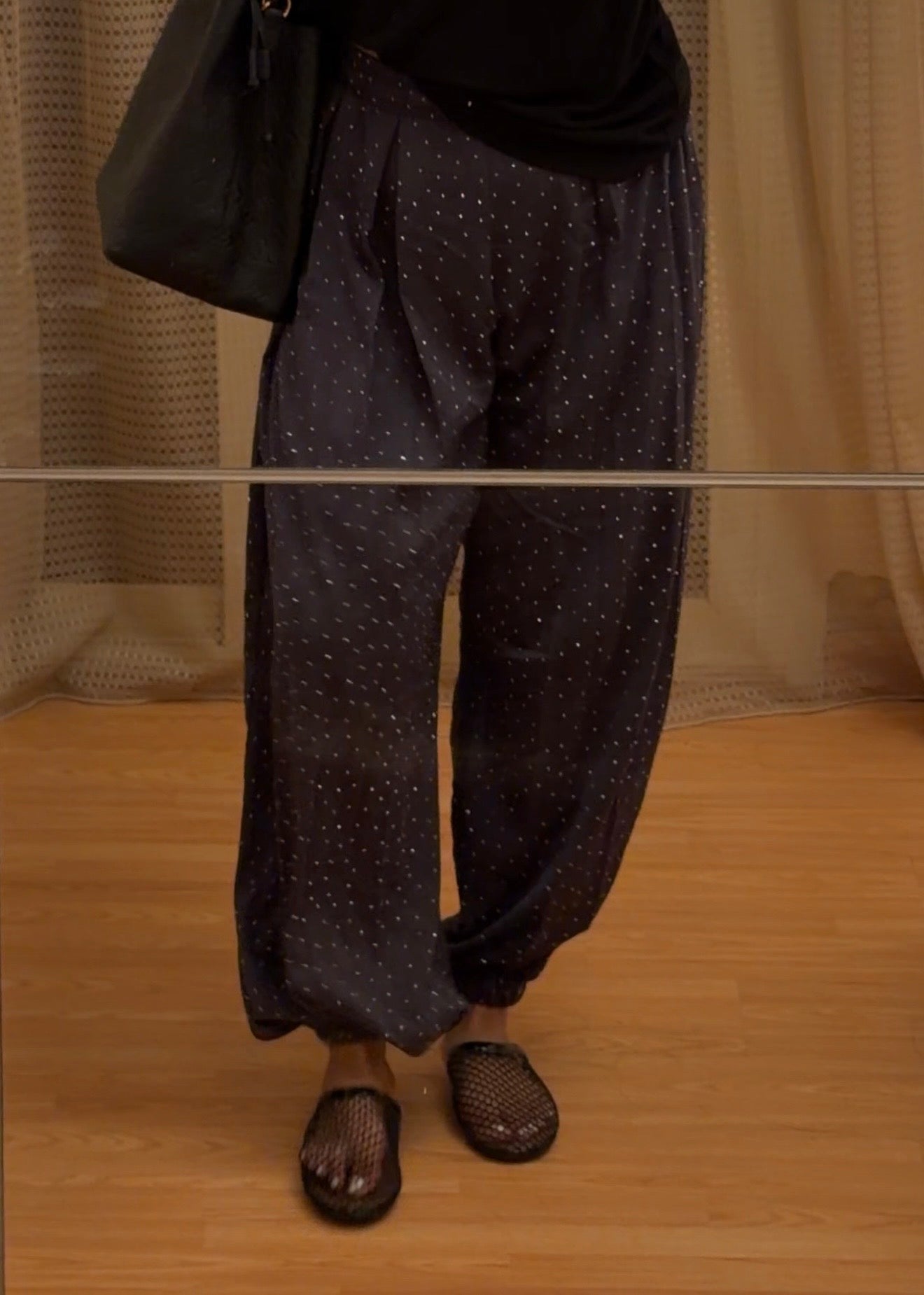 the dark grey balloon bling pants