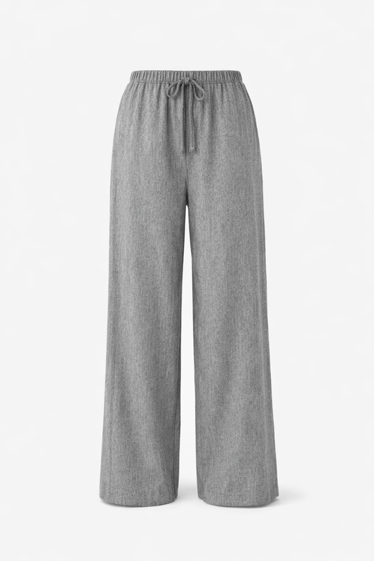 the linen grey washed pants