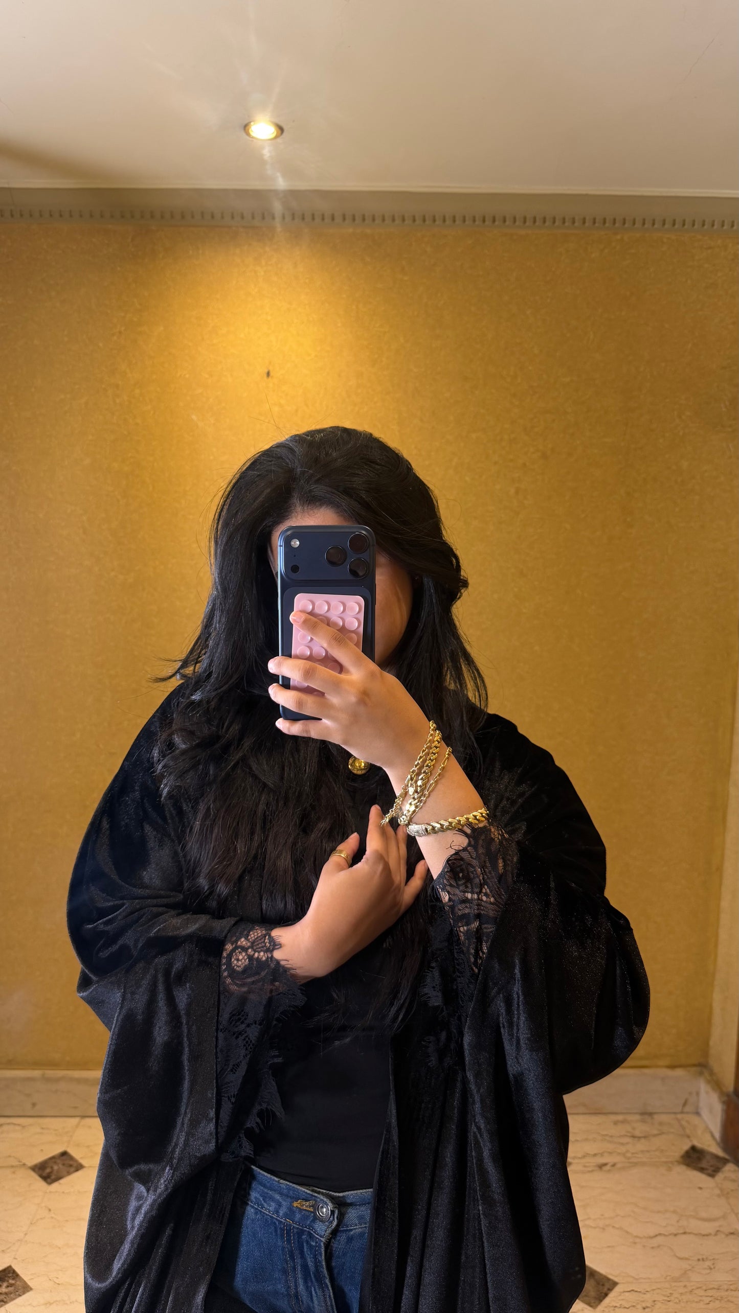 the black velvet abaya