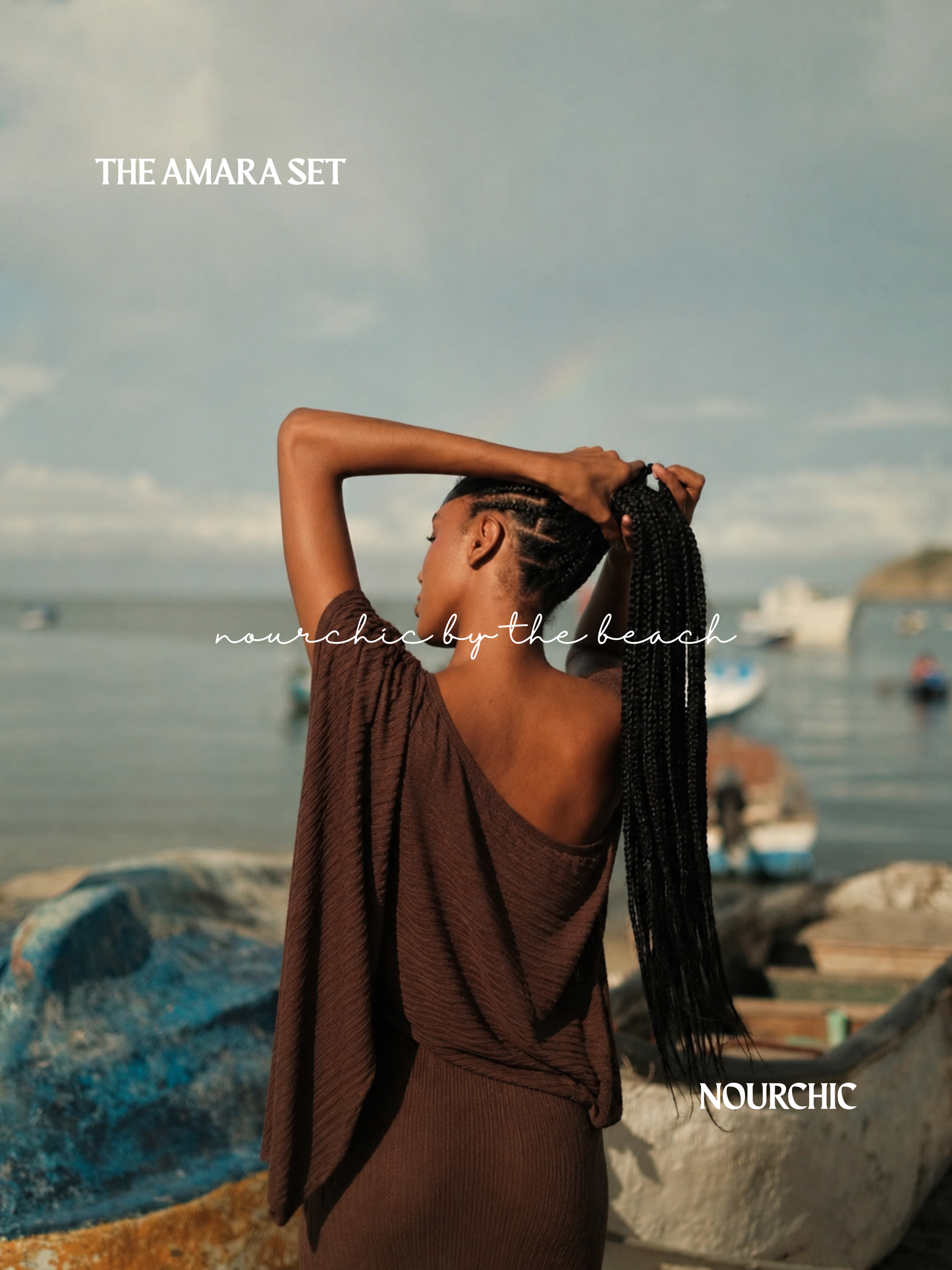 the amara knit set - dark brown