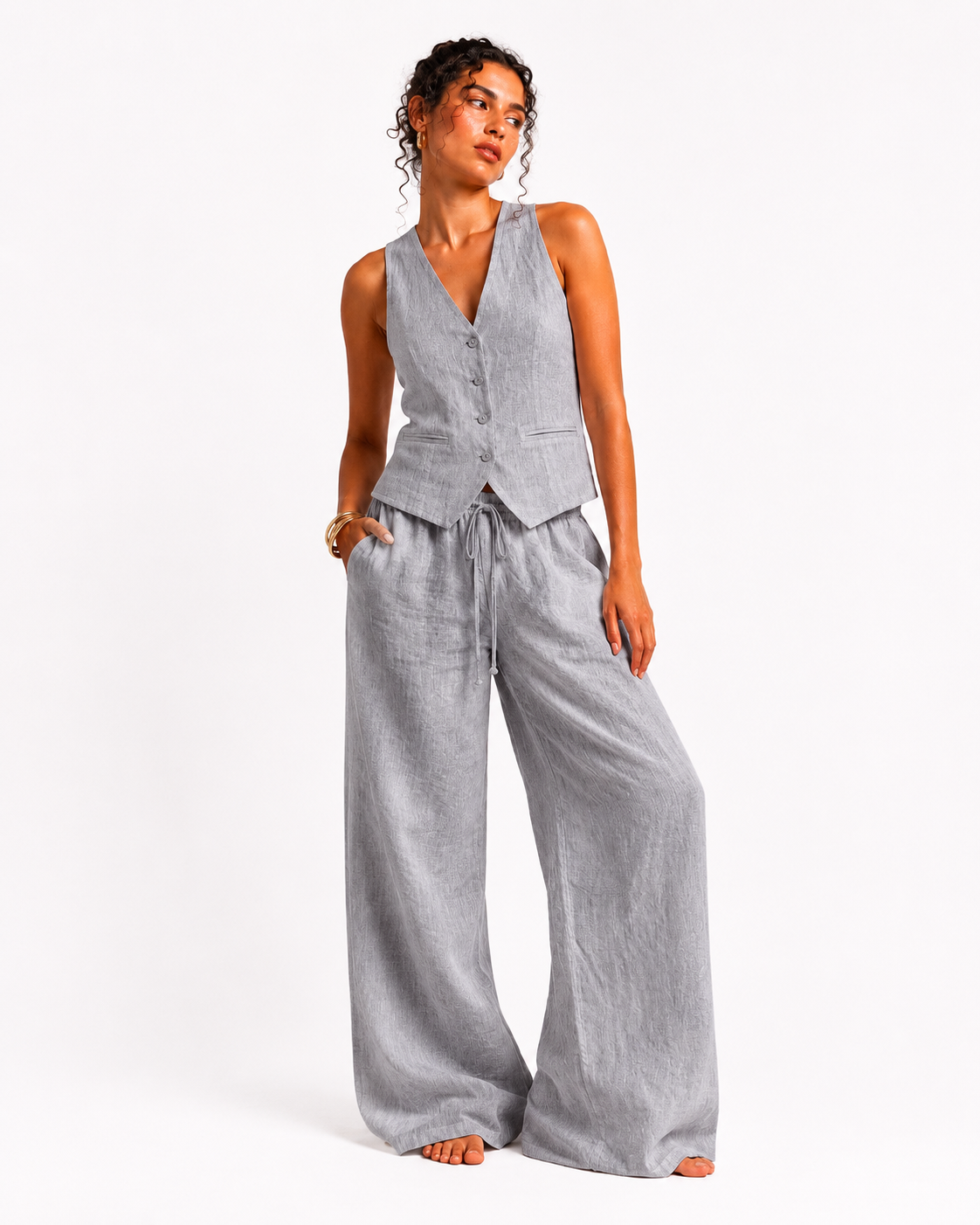 the grey washed linen set
