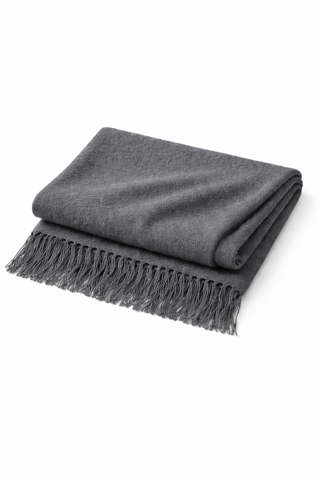 the dark-grey scarf