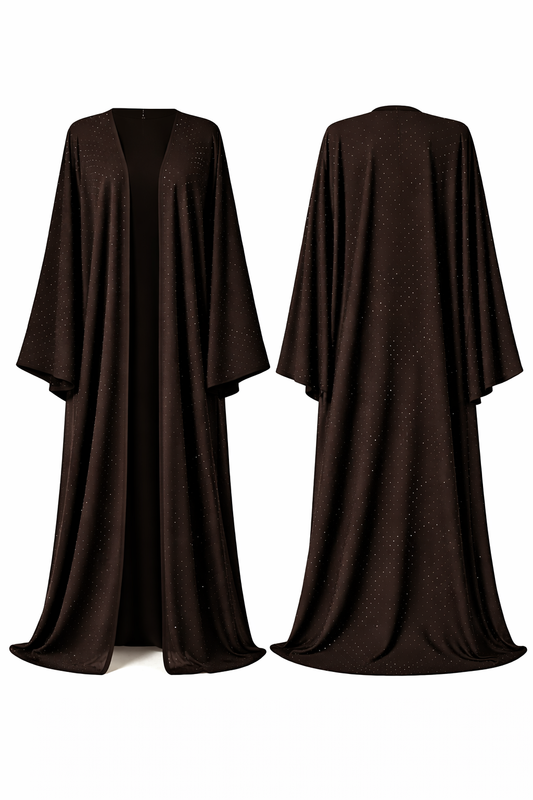 the dark-brown bling abaya