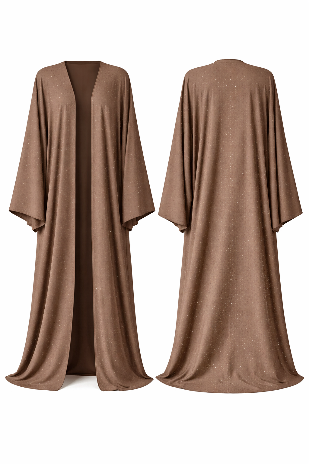 the beige bling abaya