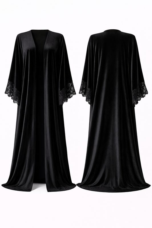 the black velvet abaya