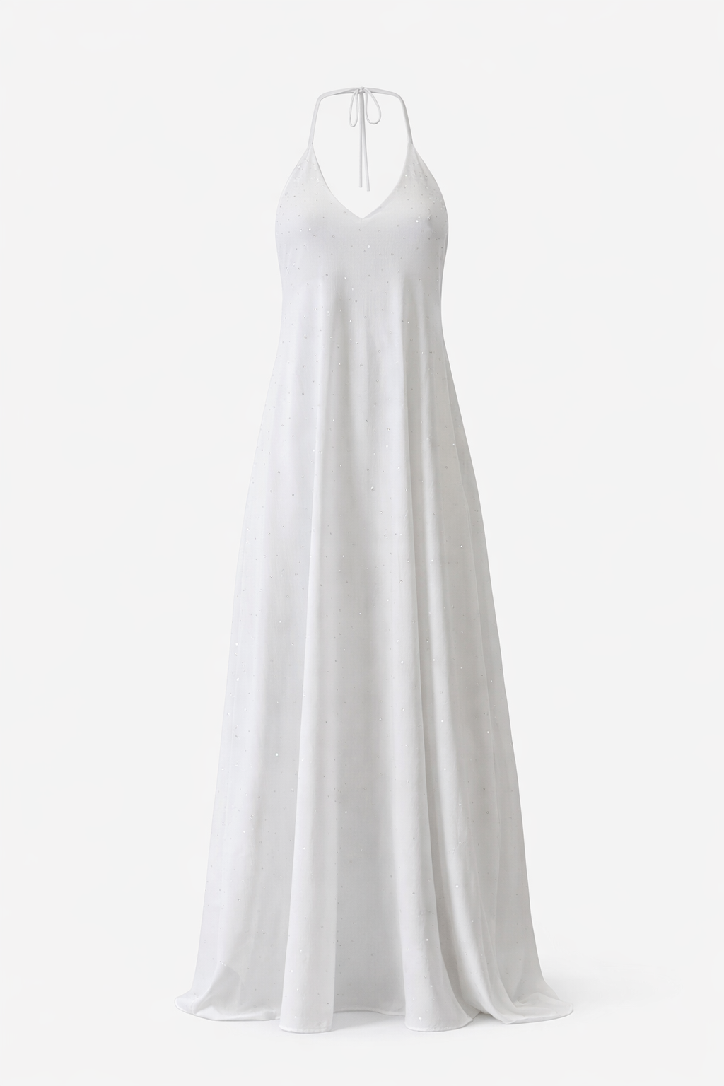 the white bling flowy dress