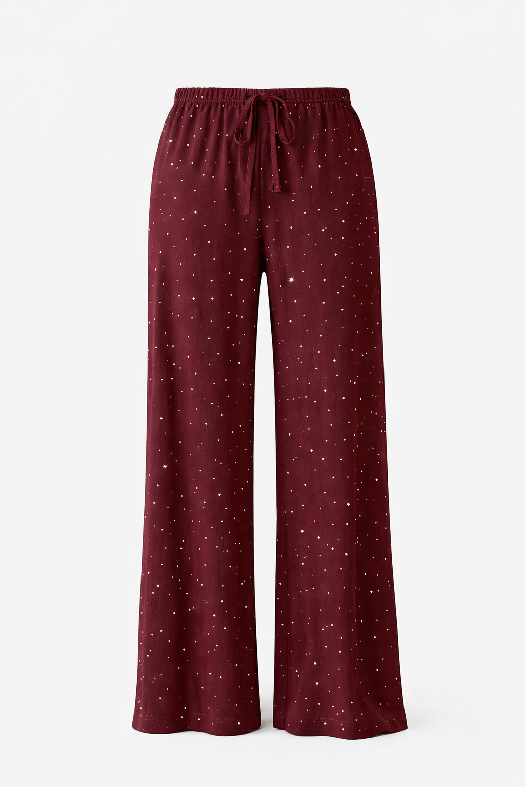 bling burgundy linen pants